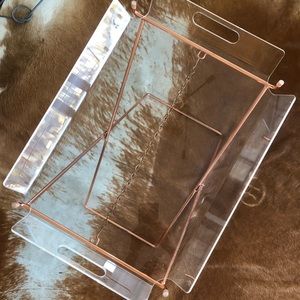 cb2 acrylic folding tray table